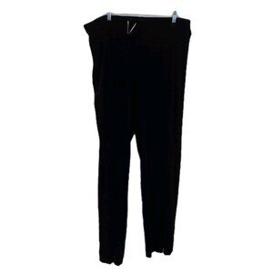 Chico's Travelers Velvet Pants Size 3 R ( US 16R ) Black Pull On Wide Leg NWT